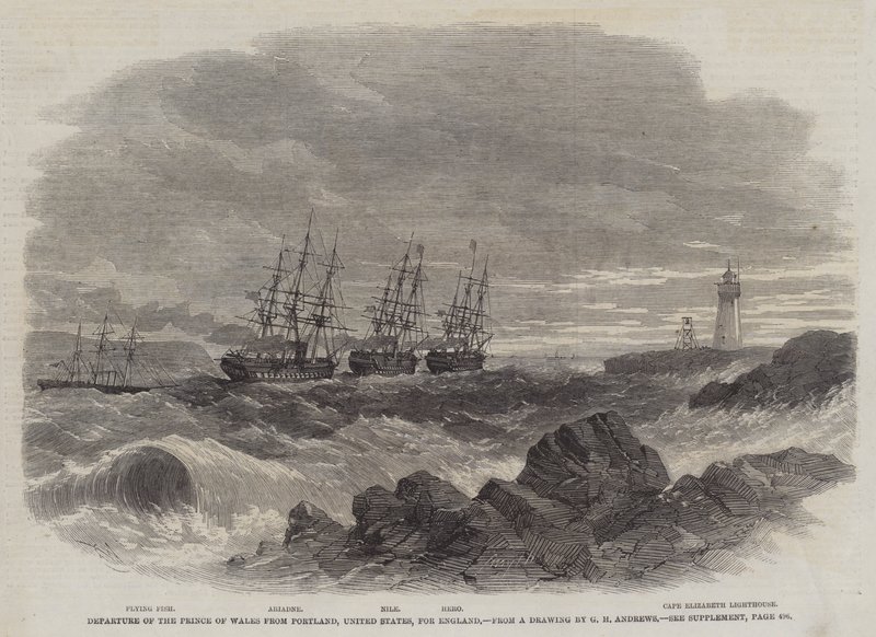 Prinsen av Wales avresa från Portland, USA, till England av Edwin Weedon