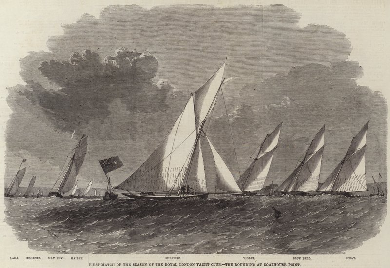 Första matchen för säsongen av Royal London Yacht Club, rundningen på Coalhouse Point av Edwin Weedon
