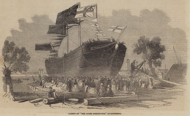 Lansering av Louisa Shelbourne i Battersea av Edwin Weedon