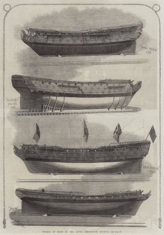 Fartygsmodeller i South Kensington Museum av Edwin Weedon