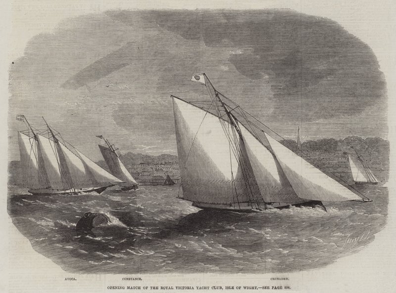 Inledande match av Royal Victoria Yacht Club, Isle of Wight av Edwin Weedon
