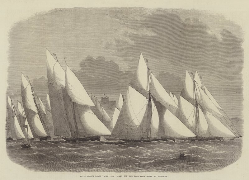 Royal Cinque Ports Yacht Club, start för racet från Dover till Boulogne av Edwin Weedon
