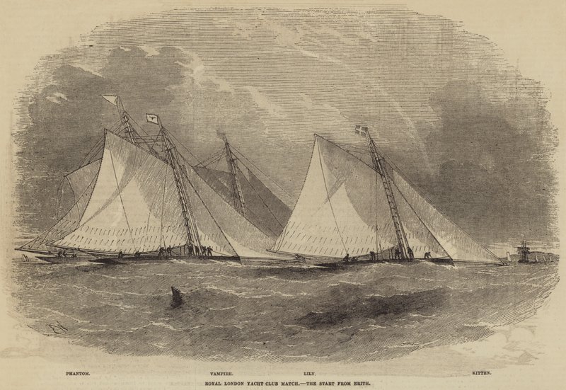 Royal London Yacht Club Match, start från Erith av Edwin Weedon