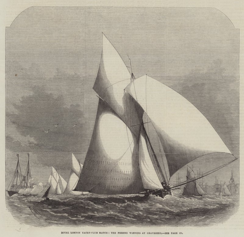 Royal London Yacht-Club Match, Phryne vinner på Gravesend av Edwin Weedon