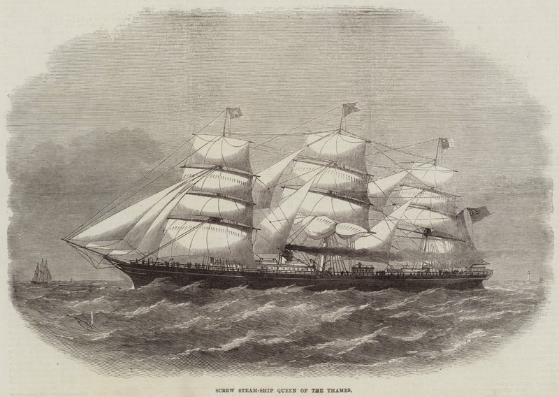 Screw Steam-Ship Queen of the Thames av Edwin Weedon