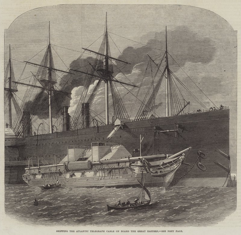 Skickar Atlantic Telegraph Cable ombord på Great Eastern av Edwin Weedon