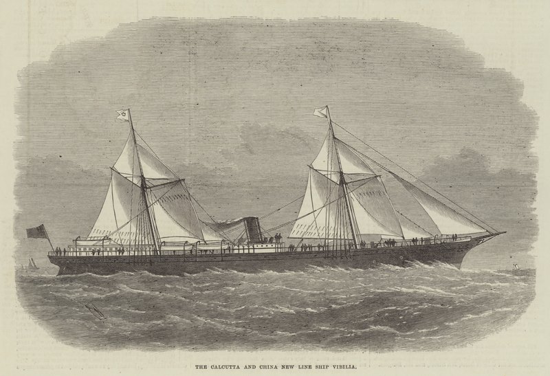 Calcutta och China New Line Ship Vibilia av Edwin Weedon