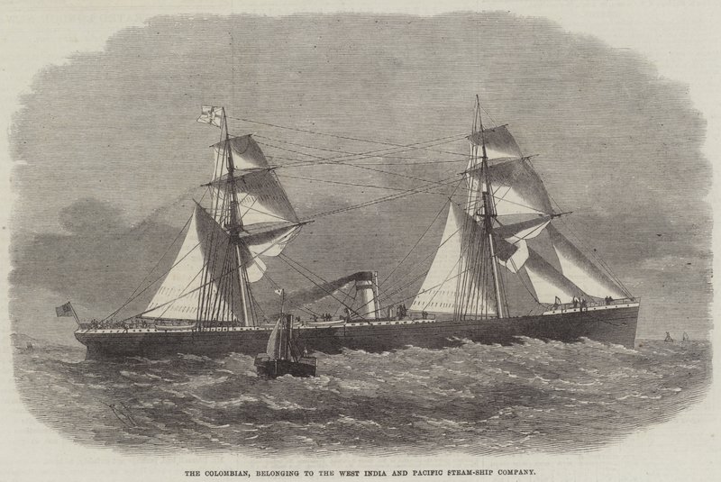 Colombianen, tillhörande West India and Pacific Steam-Ship Company av Edwin Weedon