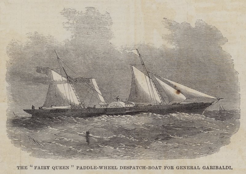 Fairy Queen Paddle-Wheel Despatch-Boat för General Garibaldi av Edwin Weedon
