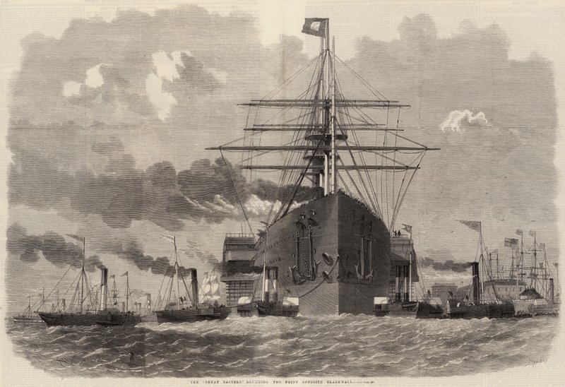 Great Eastern rundar punkten mittemot Blackwall av Edwin Weedon