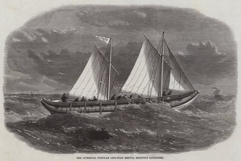 Liverpool Tubular Life-Boat Rescue, nyligen lanserad av Edwin Weedon
