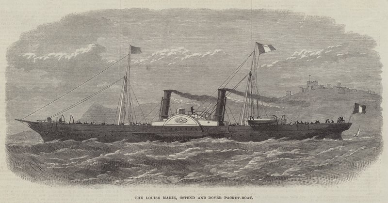 Louise Marie, Oostende och Dover paketbåt av Edwin Weedon