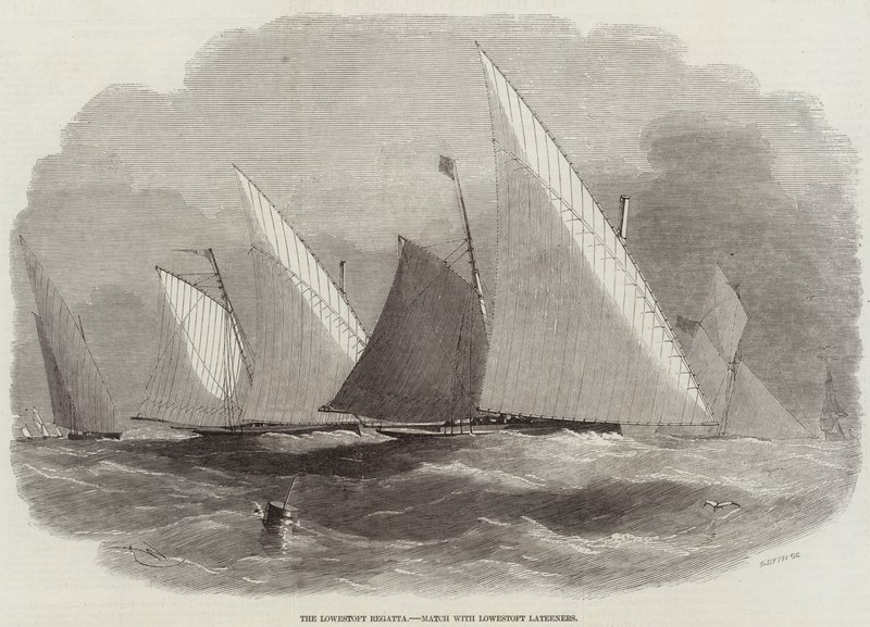 Lowestoft Regatta, matcha med Lowestoft Lateeners av Edwin Weedon