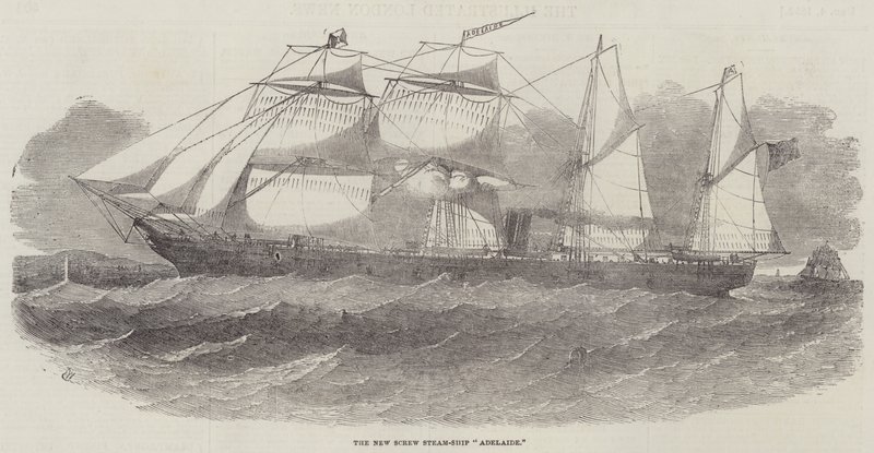 Det nya Screw Steam-Ship Adelaide av Edwin Weedon