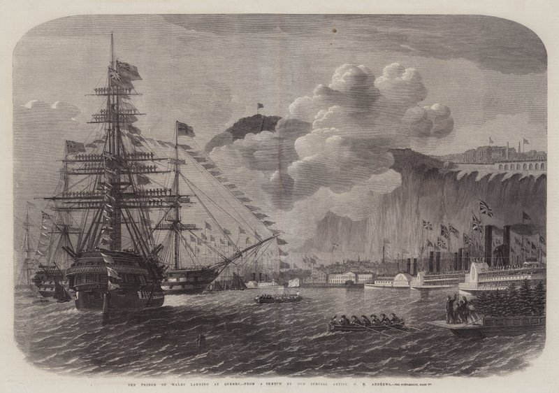 Prince of Wales landar i Quebec av Edwin Weedon