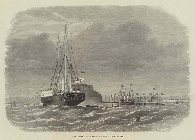 Prince of Wales landar i Weymouth av Edwin Weedon