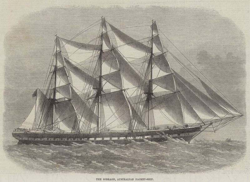 The Sobraon, australiensiskt paketfartyg av Edwin Weedon