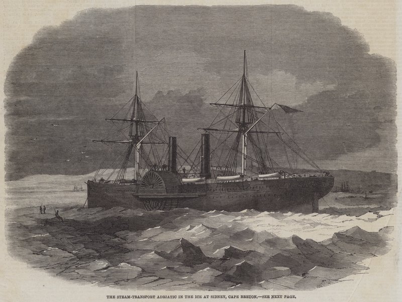 Ångtransport Adriatiska havet i isen vid Sidney, Cape Breton av Edwin Weedon