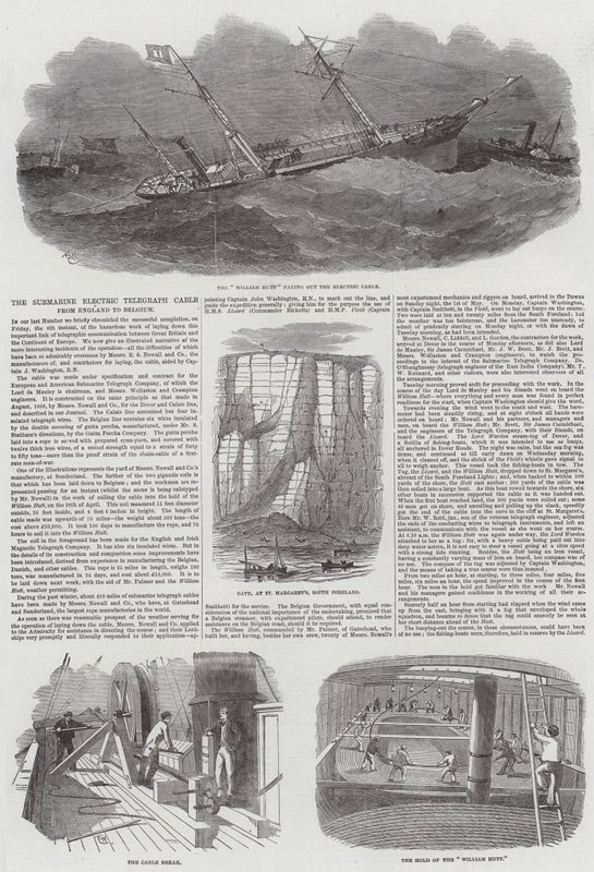 Submarine Electric Telegraph Cable från England till Belgien av Edwin Weedon