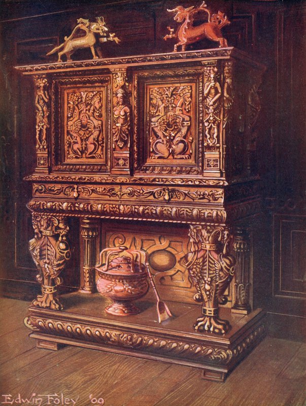 Skulptur av burgundy Credence av Edwin John Foley