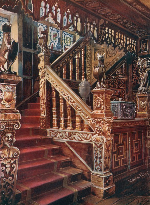 Snidade Oaken Stairway, Godinton av Edwin John Foley