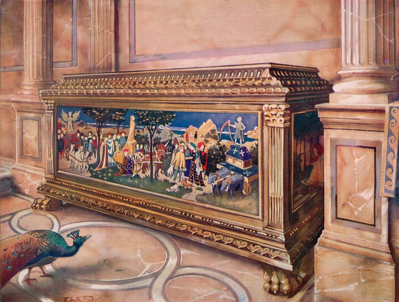 Äktenskapskassa eller Cassone. italienska av Edwin John Foley