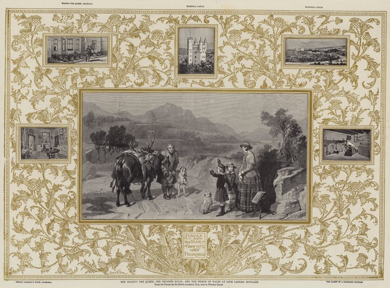 Hennes Majestät Drottningen, Princess Royal och Prince of Wales vid Loch Laggan, Skottland av Edwin Landseer