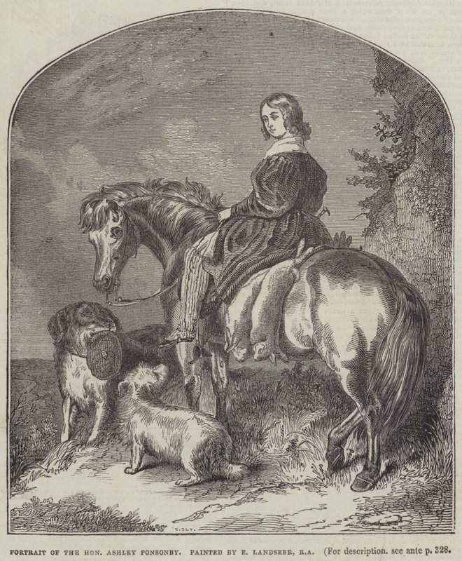 Porträtt av ärade Ashley Ponsonby av Edwin Landseer