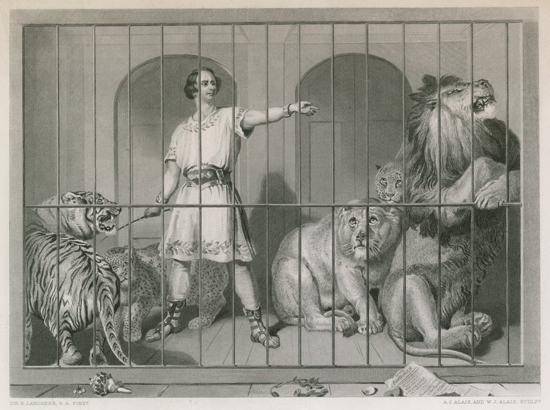 Van Amburgh och lejonen av Edwin Landseer