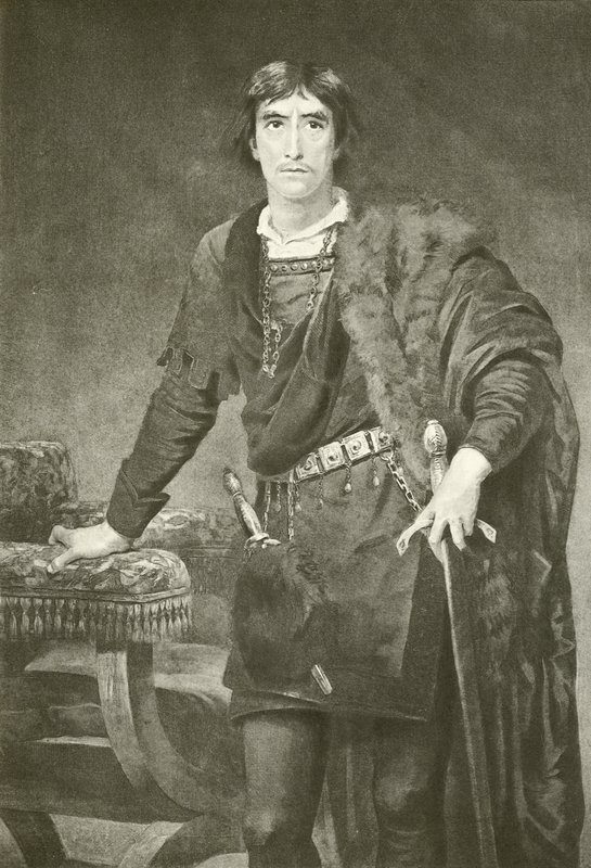 Henry Irving som Hamlet (gravyr) av Edwin Longsden Long