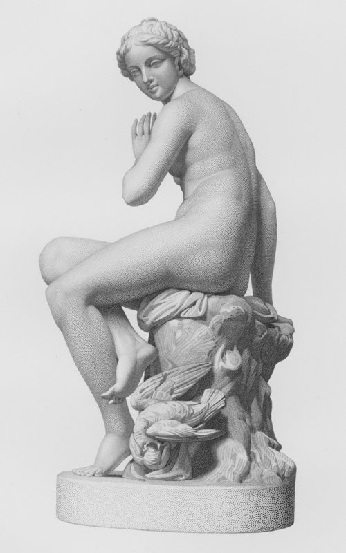 A Nymph Surprised, graverad av E Roffe från statyn av EG Papworth, Junior (gravyr) av Edwin Roffe