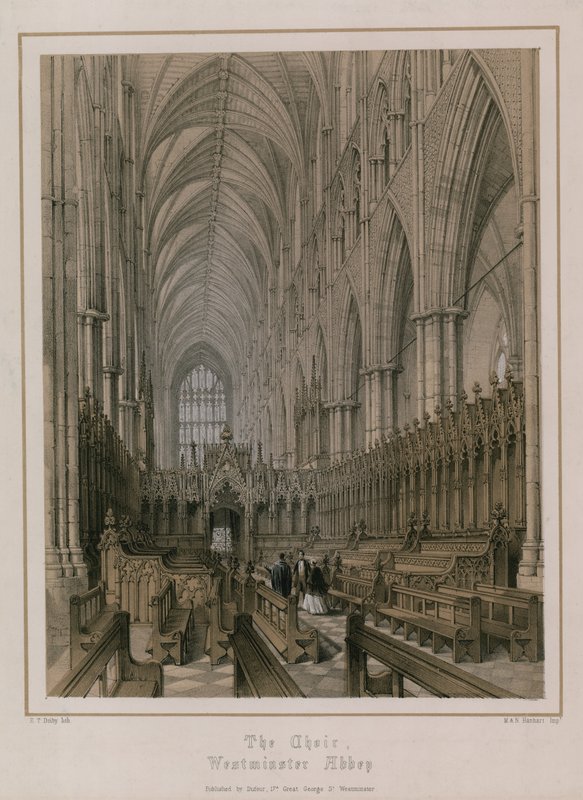 Kören, Westminster Abbey, London av Edwin Thomas Dolby