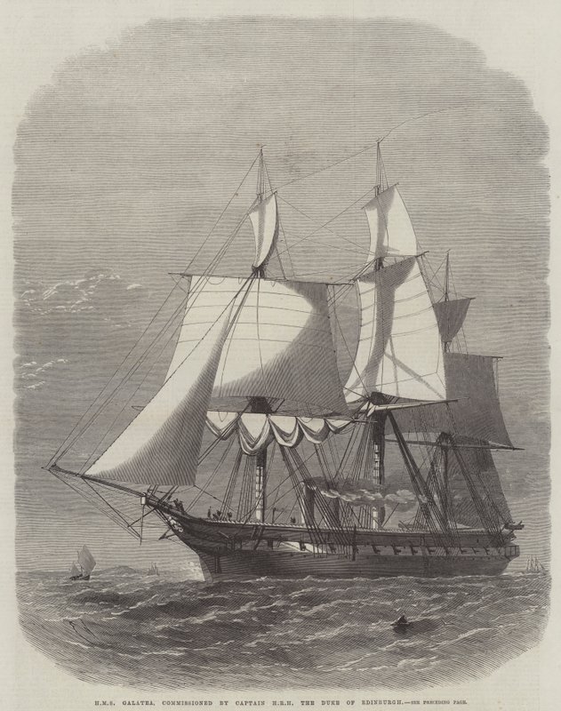 HMS Galatea, på uppdrag av kapten HRH hertigen av Edinburgh av Edwin Weedon