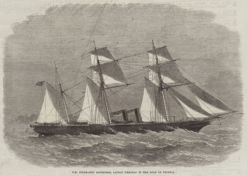 HM Steam-Ship Racehorse, nyligen vraket i Pechelibukten av Edwin Weedon