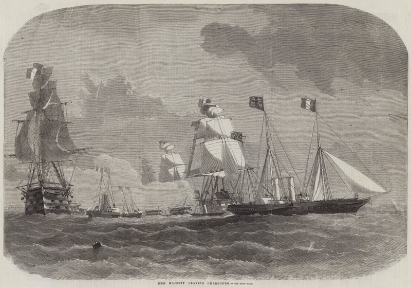 Hennes Majestät lämnar Cherbourg av Edwin Weedon