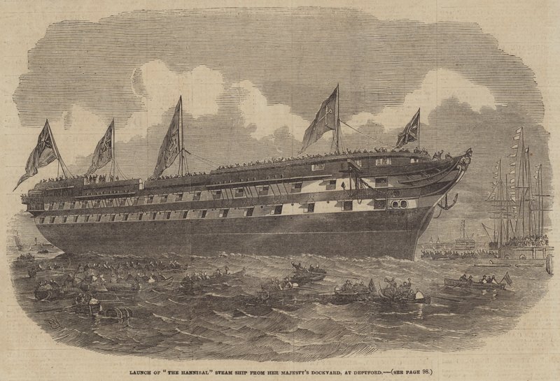 Lansering av Hannibal Steam Ship från Majesty