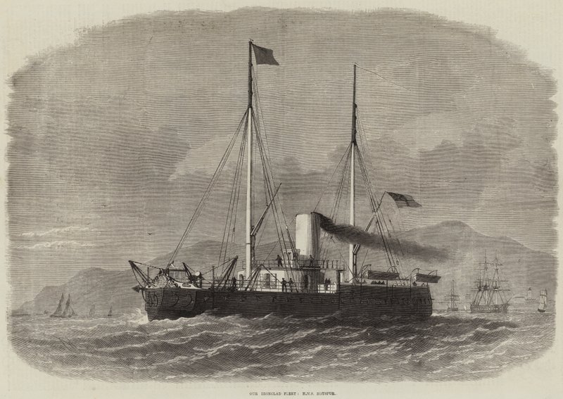 Vår flotta av järnpansarvagnar, HMS Hotspur av Edwin Weedon