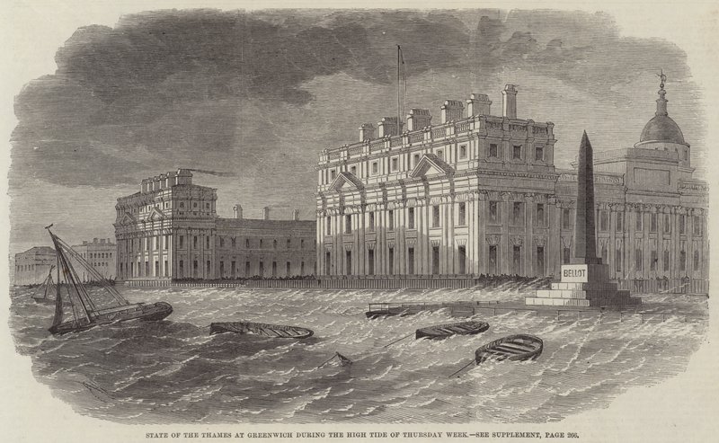 State of the Thames i Greenwich under högvatten torsdagsveckan av Edwin Weedon