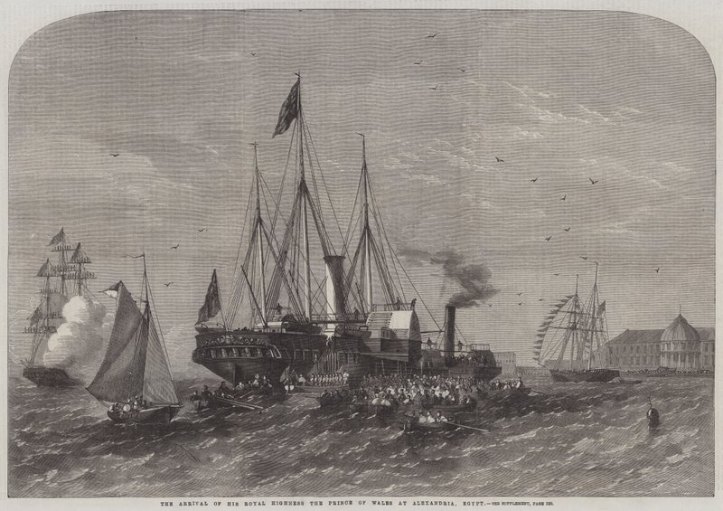 Hans kungliga höghet prinsen av Wales ankomst till Alexandria, Egypten av Edwin Weedon