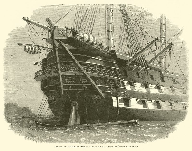 The Atlantic Telegraph Cable, Stern från HMS Agamemnon av Edwin Weedon