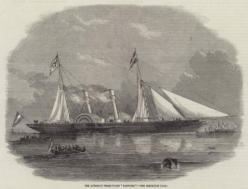Den österrikiska Steam-Yacht Fantasie av Edwin Weedon