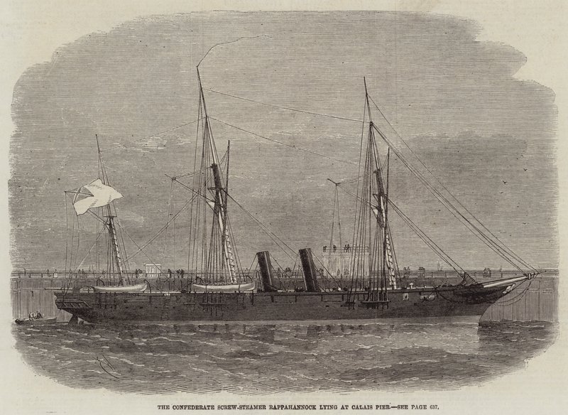 Den konfedererade skruv-ångaren Rappahannock ligger vid Calais Pier av Edwin Weedon