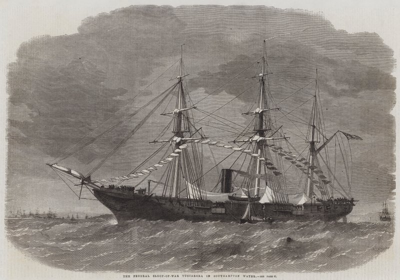 Federal Sloop-of-War Tuscarora i Southampton Water av Edwin Weedon