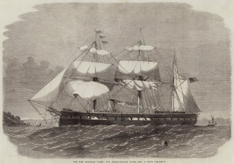 Den nya järnplåtflottan, HM Steam-Frigate Royal Oak, 32 kanoner av Edwin Weedon