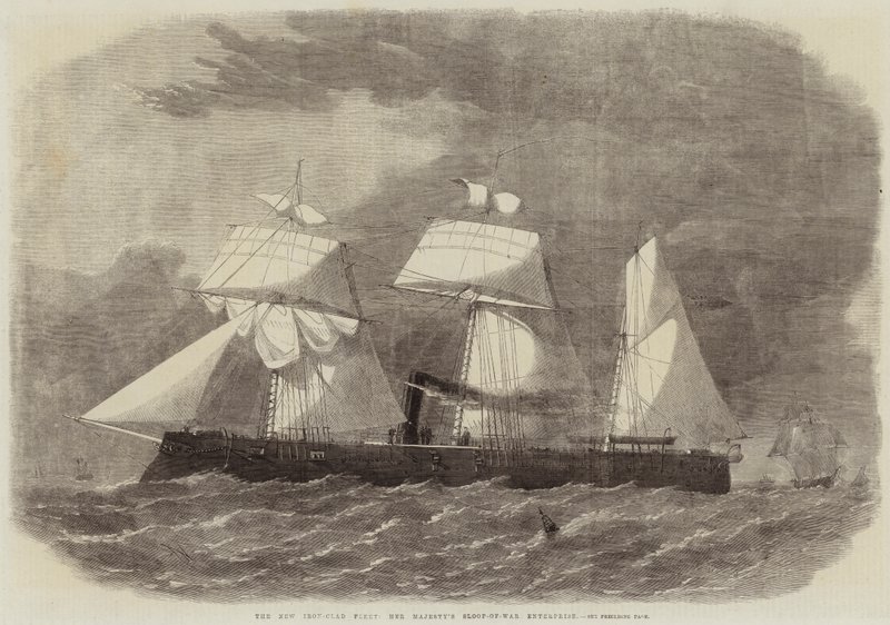 Den nya järnklädda flottan, Hennes Majestäts Sloop-of-War Enterprise av Edwin Weedon