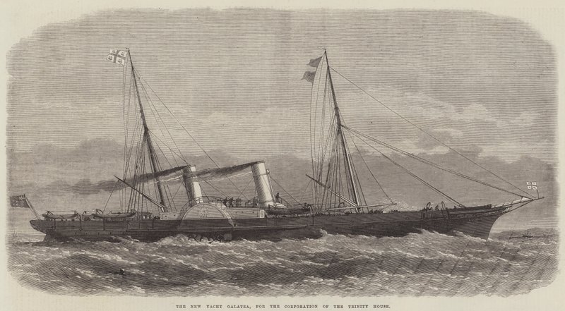 The New Yacht Galatea, för Corporation of the Trinity House av Edwin Weedon