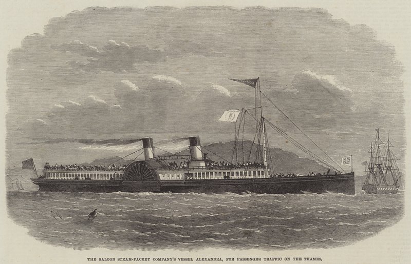 Saloon Steam-Packet Companys fartyg Alexandra, för passagerartrafik på Themsen av Edwin Weedon
