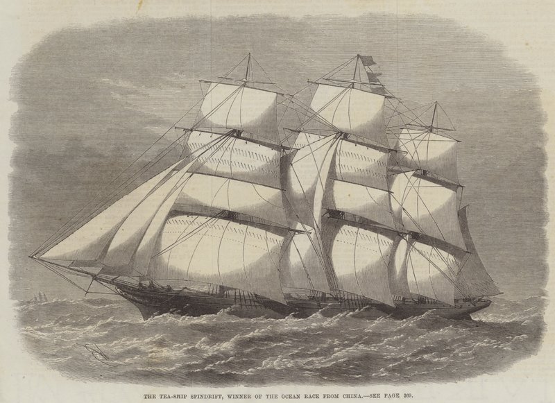 The Tea-Ship Spindrift, vinnare av Ocean Race från Kina av Edwin Weedon