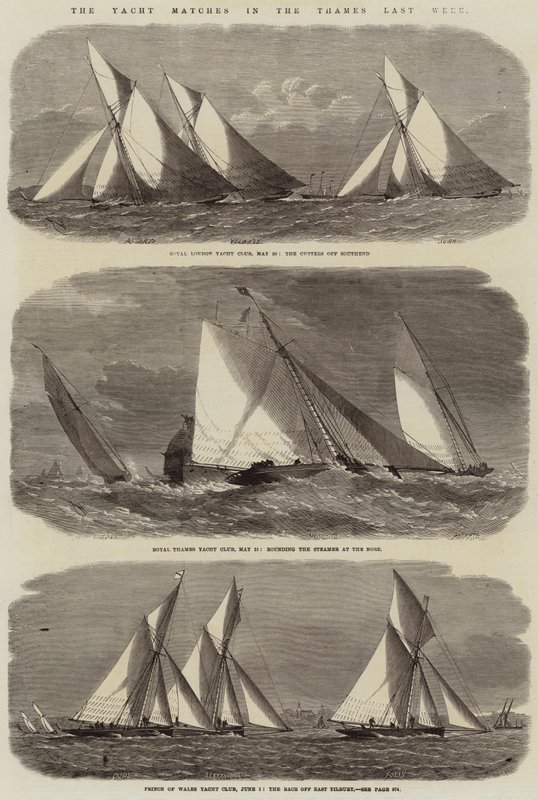Yachtmatcherna i Themsen förra veckan av Edwin Weedon