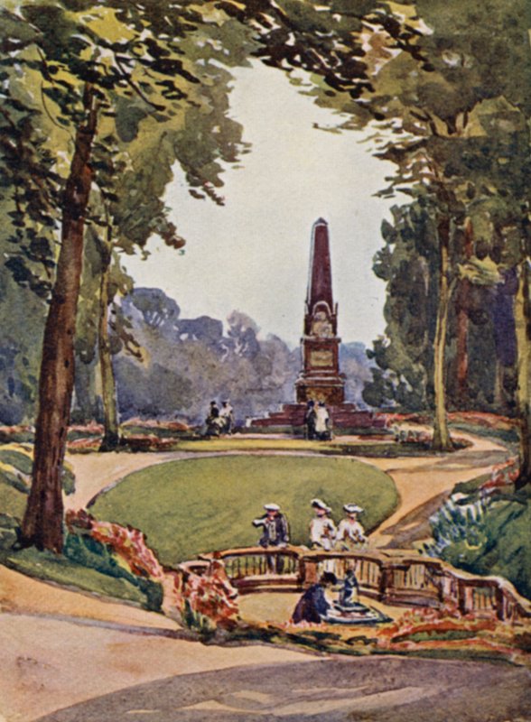 Rhen: Homburg, i parken (färglitografi) av Effie Jardine